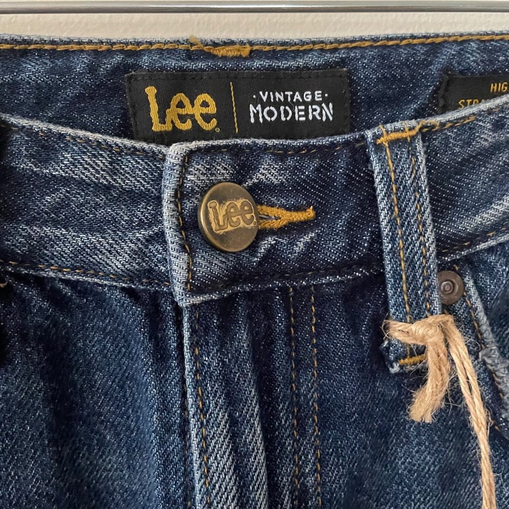 NWT Lee Vintage Modern High Rise Straight Leg Ankle 25 KC Blues - Picture 6 of 16